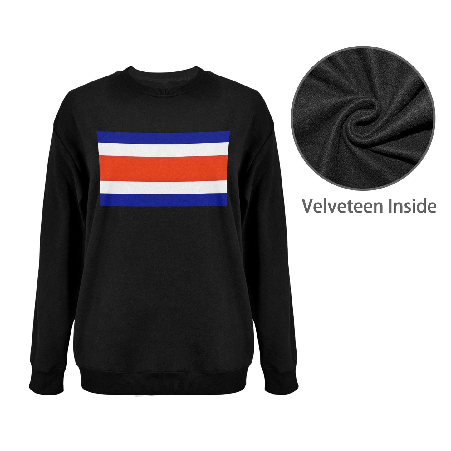 Costa Rica Flag Unisex Fleece Sweatshirt (Made in the USA)