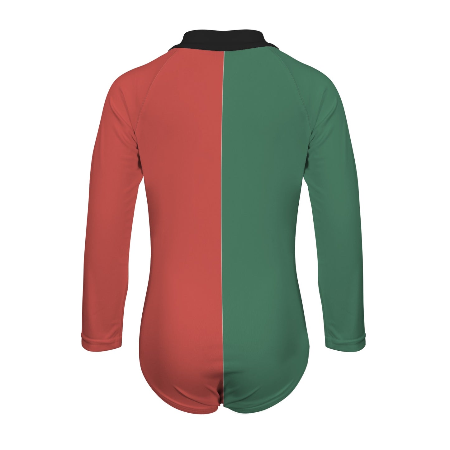 Mexico Flag Inspired Big Girls' Long Sleeve One-Piece Swimsuit