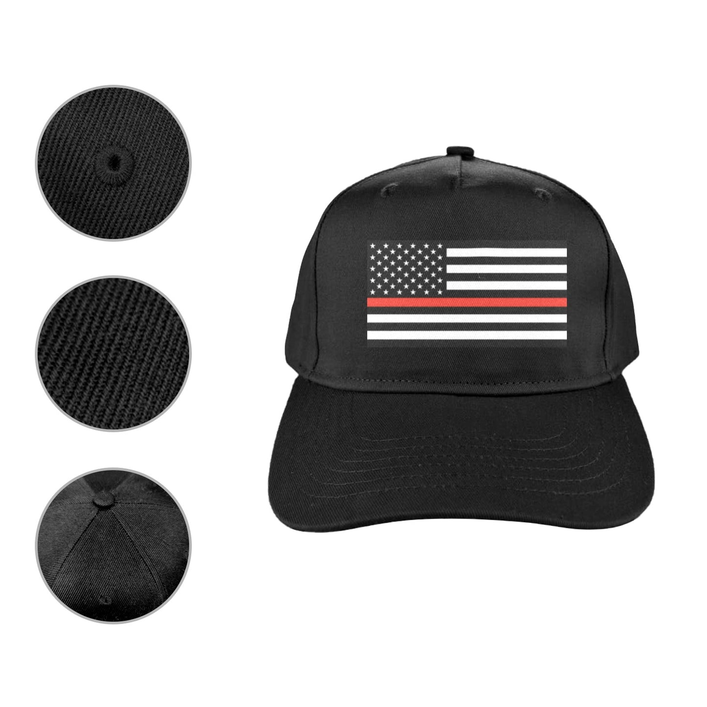 Thin Red Line Flag Baseball Cap (Made in USA)