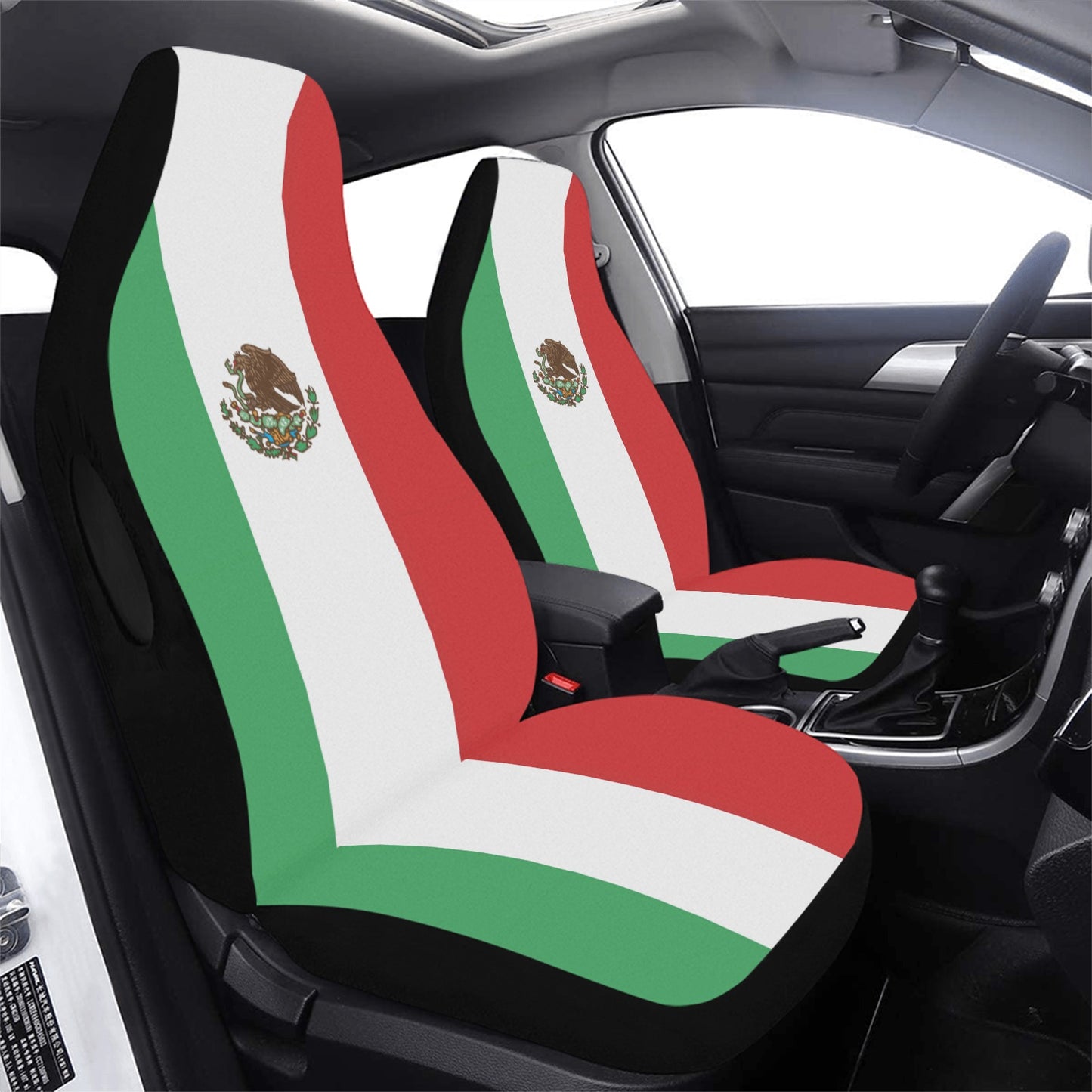 Mexico Flag Car Seat Cover Airbag Compatible(Set of 2)