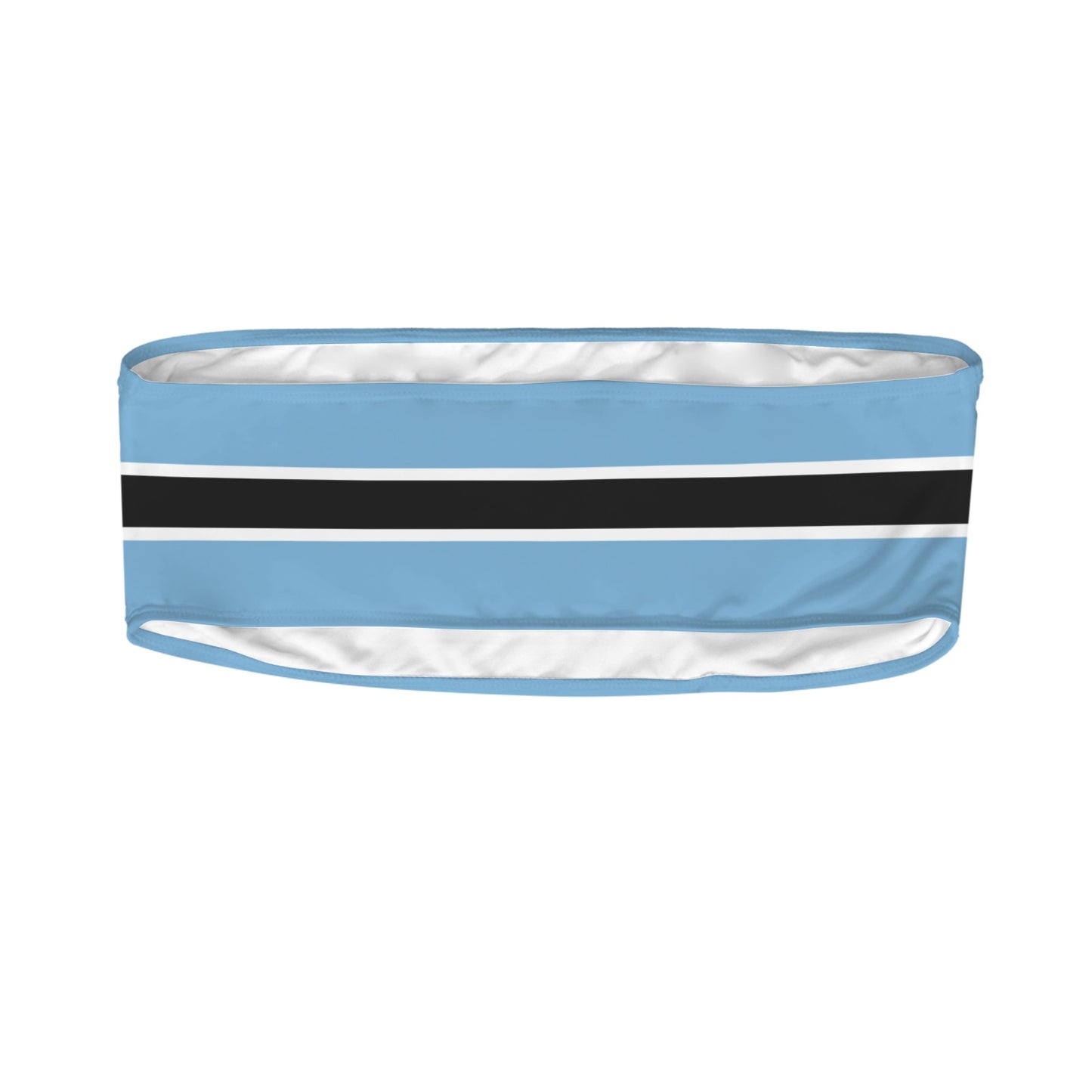 Botswana Flag Inspired Bandeau Tube Bikini Top