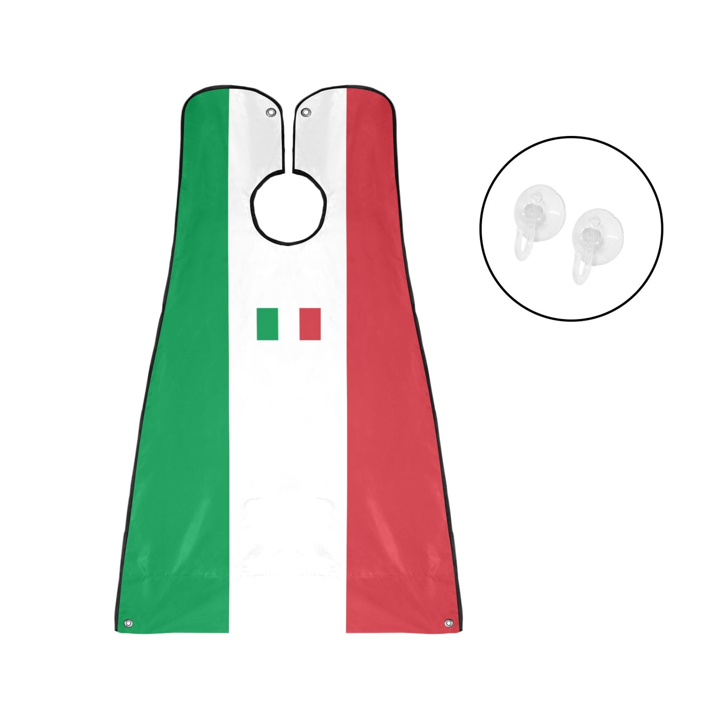 Italy Flag Beard Bib Apron for Men Shaving & Trimming