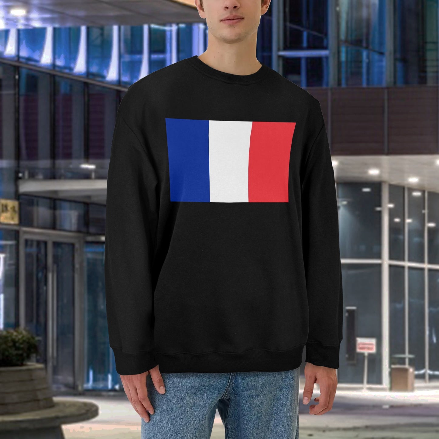 France Flag Unisex Fleece Sweatshirt (Made in the USA)
