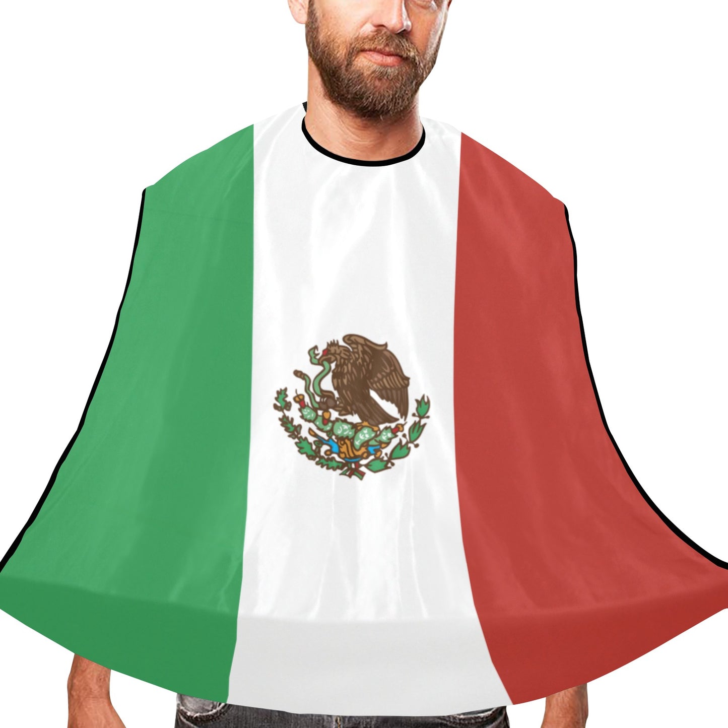 Mexico Flag Beard Bib Apron for Men Shaving & Trimming
