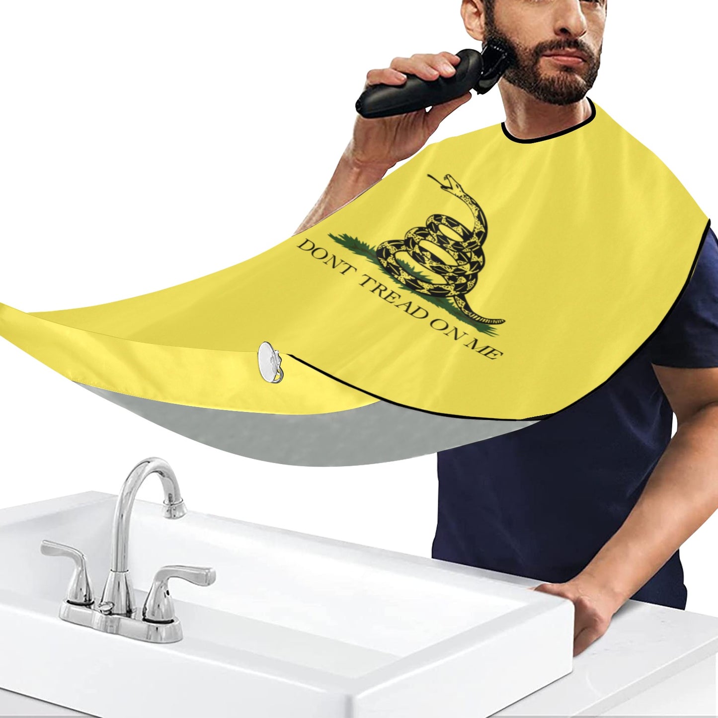 Gadsden Flag Beard Bib Apron for Men Shaving & Trimming