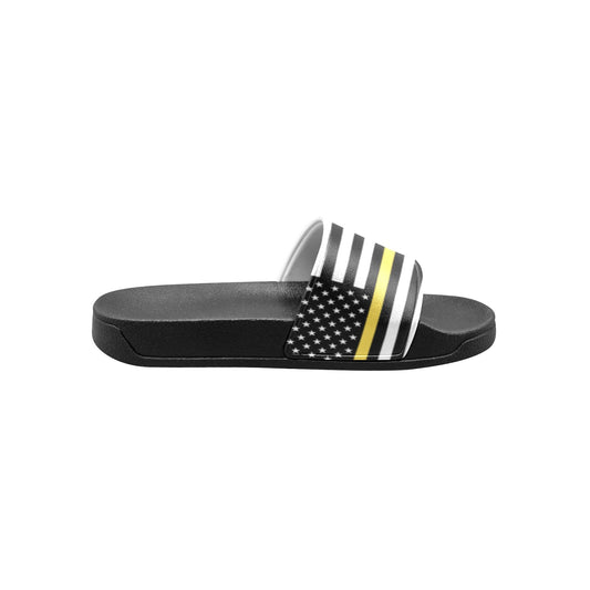 Thin Gold Line Flag Kid's Slide Sandals