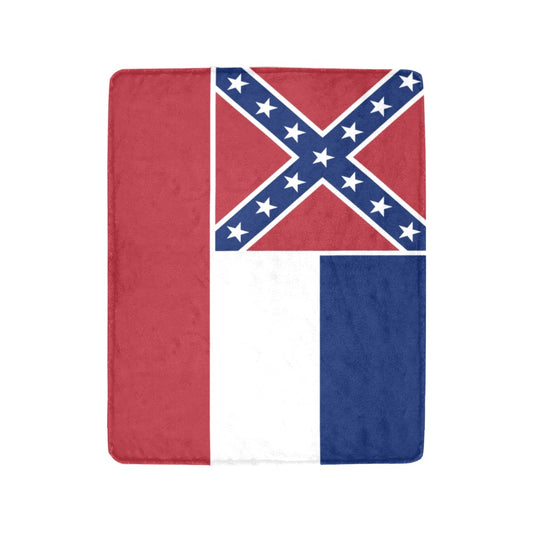 Red, white, blue beach towel showing Confederate flag design. Luv My Flag.
