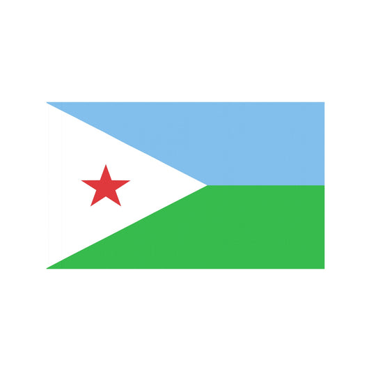 Luv My Flag design featuring Djibouti flag with star.