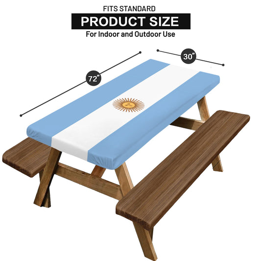 Argentina Flag Picnic Table Cover (72" x 30") (Made in the USA)