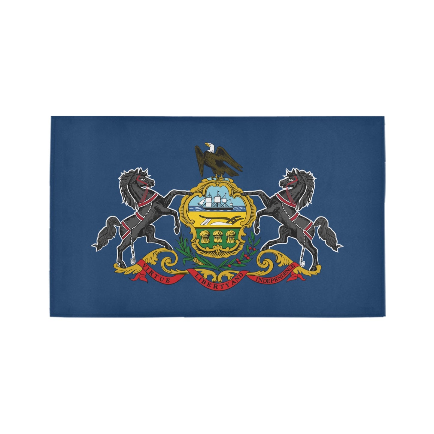 Pennsylvania Flag Inspired Doormat 30" x 18" (Sponge Material)