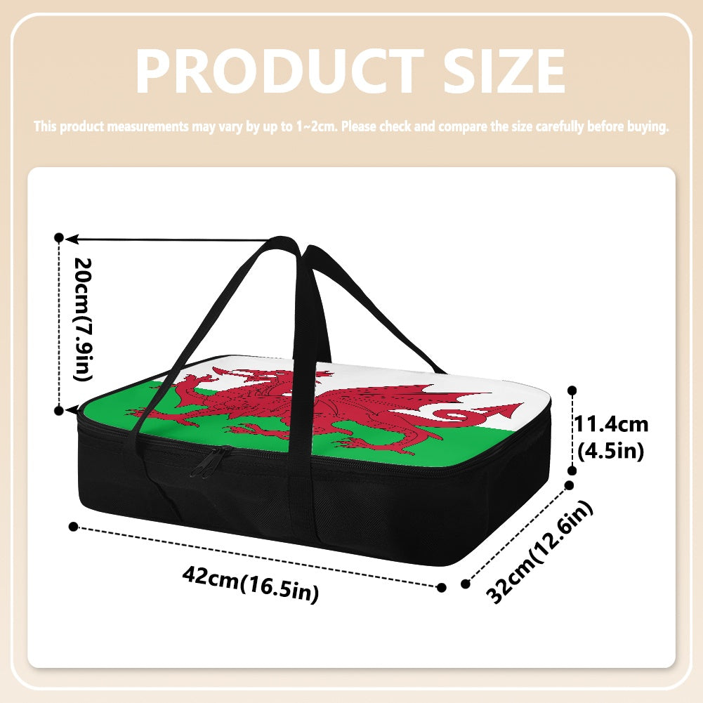 Wales Flag Inspired Insulated Casserole Carrier – Durable Hot & Cold Food Bag