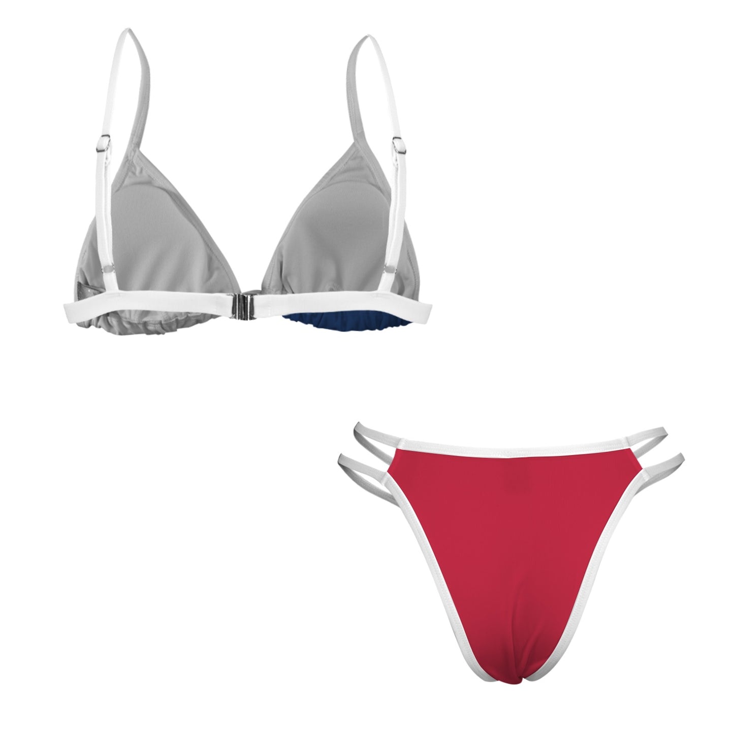 Texas Star Power Bikini – Bold V Neck Two Piece Set with Adjustable Top and High Cut Bottoms - Luv My Flag