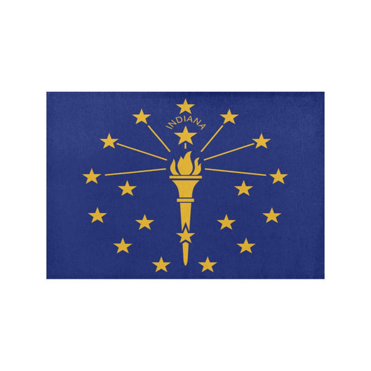 Indiana state flag by Luv My Flag, blue and gold.