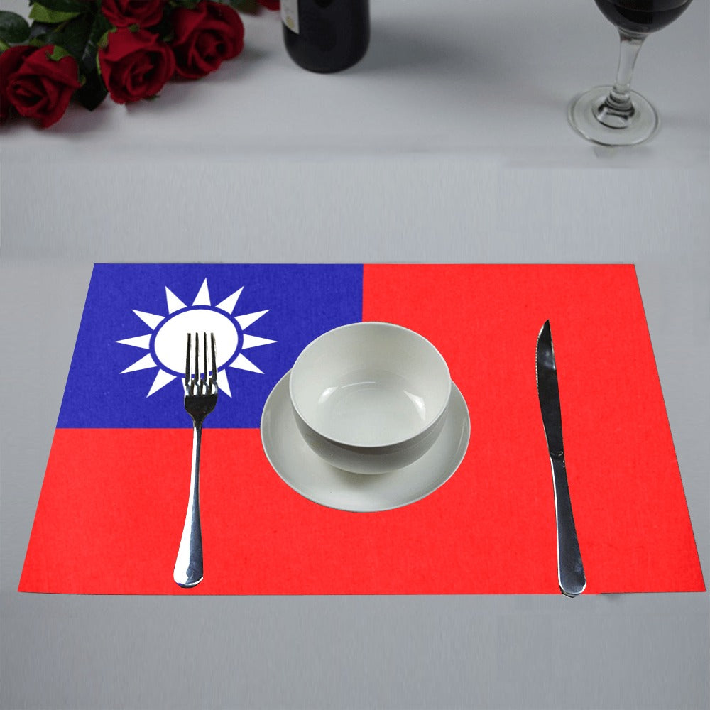 Taiwan Flag Placemats 12" x 18" (Set of 6)