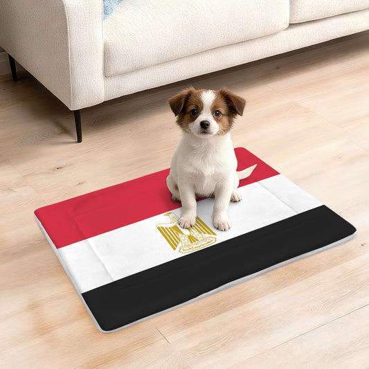 Egypt Flag Inspired Pet Mat 25x18inch (Made in the USA)