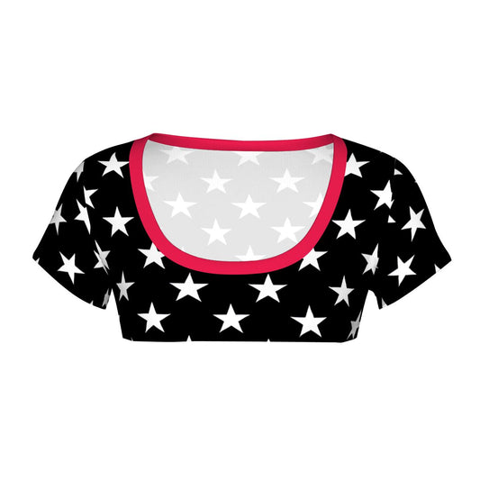 Thin Red Line Flag Inspired Women's 1/2 Cut Short Sleeve T-Shirt