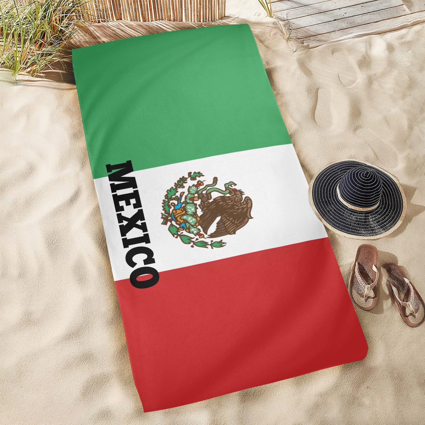 Mexico Flag Beach Towel 31"x71" (Made in USA)