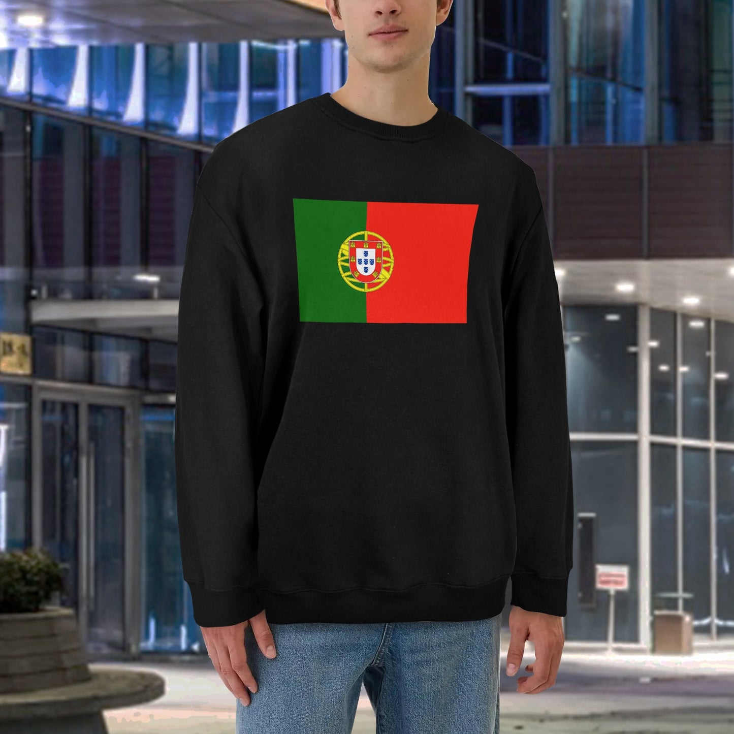 Portugal Flag Unisex Fleece Sweatshirt (Made in the USA)