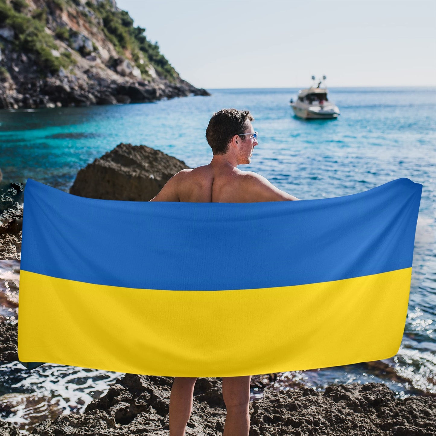 Ukraine Flag Inspired Beach Towel 31"x71" (Made in USA)