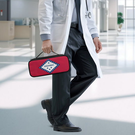 Arkansas Flag Inspired Stethoscope Storage Bag