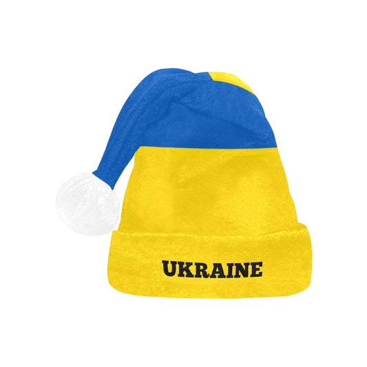 Ukraine Flag Christmas Santa Hat