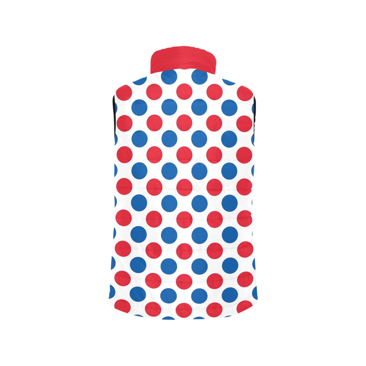 USA/American Flag Inspired Polka Dot Pattern Women's Padded Vest