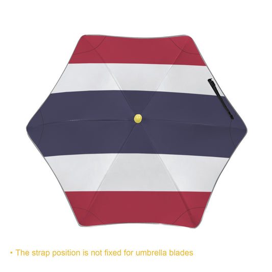 Thailand Flag Inspired Kids Safe Round Corner Umbrella