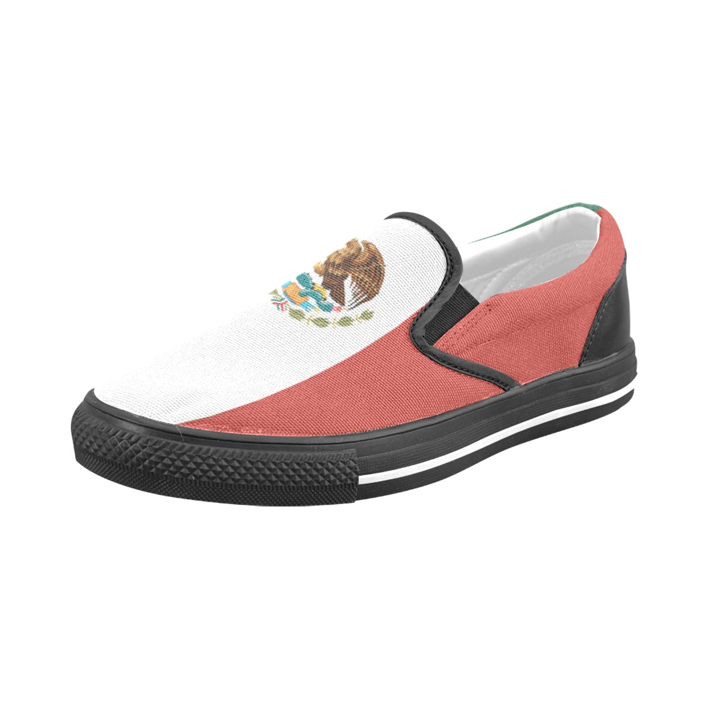 Mexico Flag Inspired Men's Slip-on Canvas Shoes