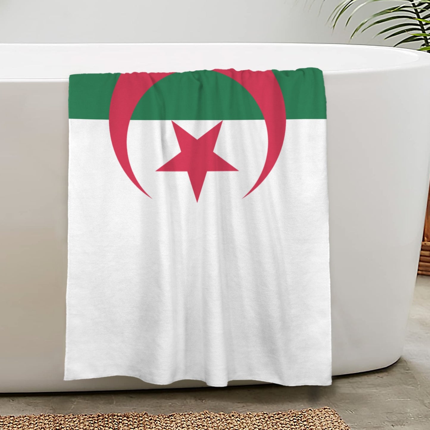 Algeria Flag Inspired Custom Bath Towel 29"x58"(Made in USA)