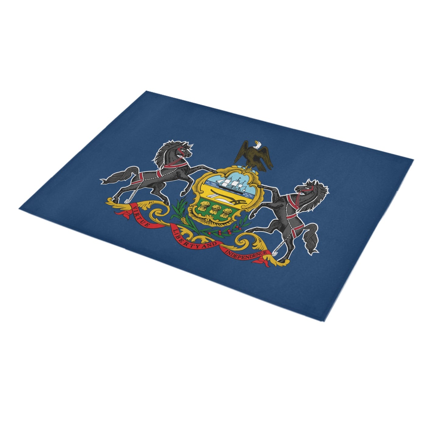 Pennsylvania Flag Inspired Doormat 30" x 18" (Sponge Material)