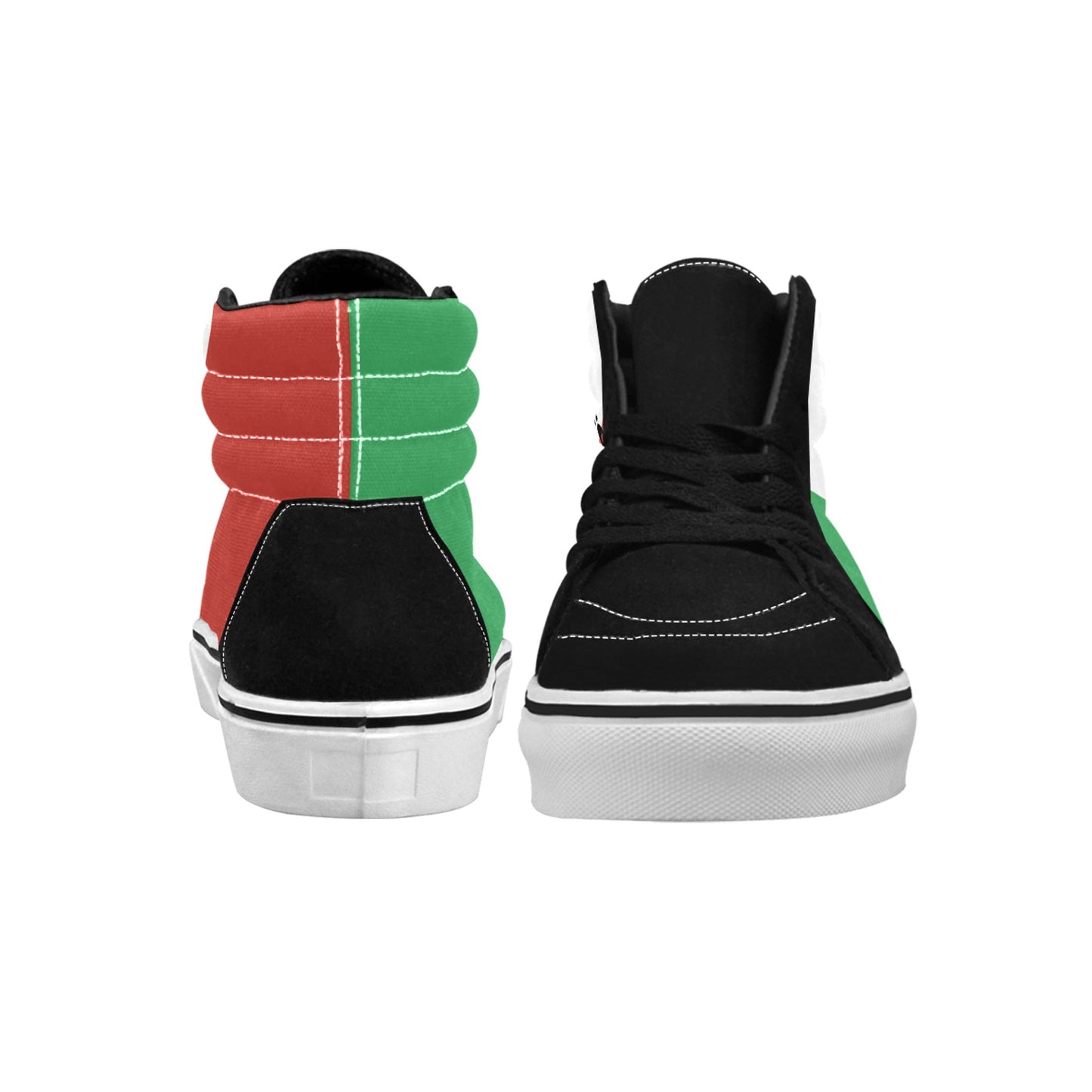 Mexico Flag Inspired Men's High Top Canvas Shoes