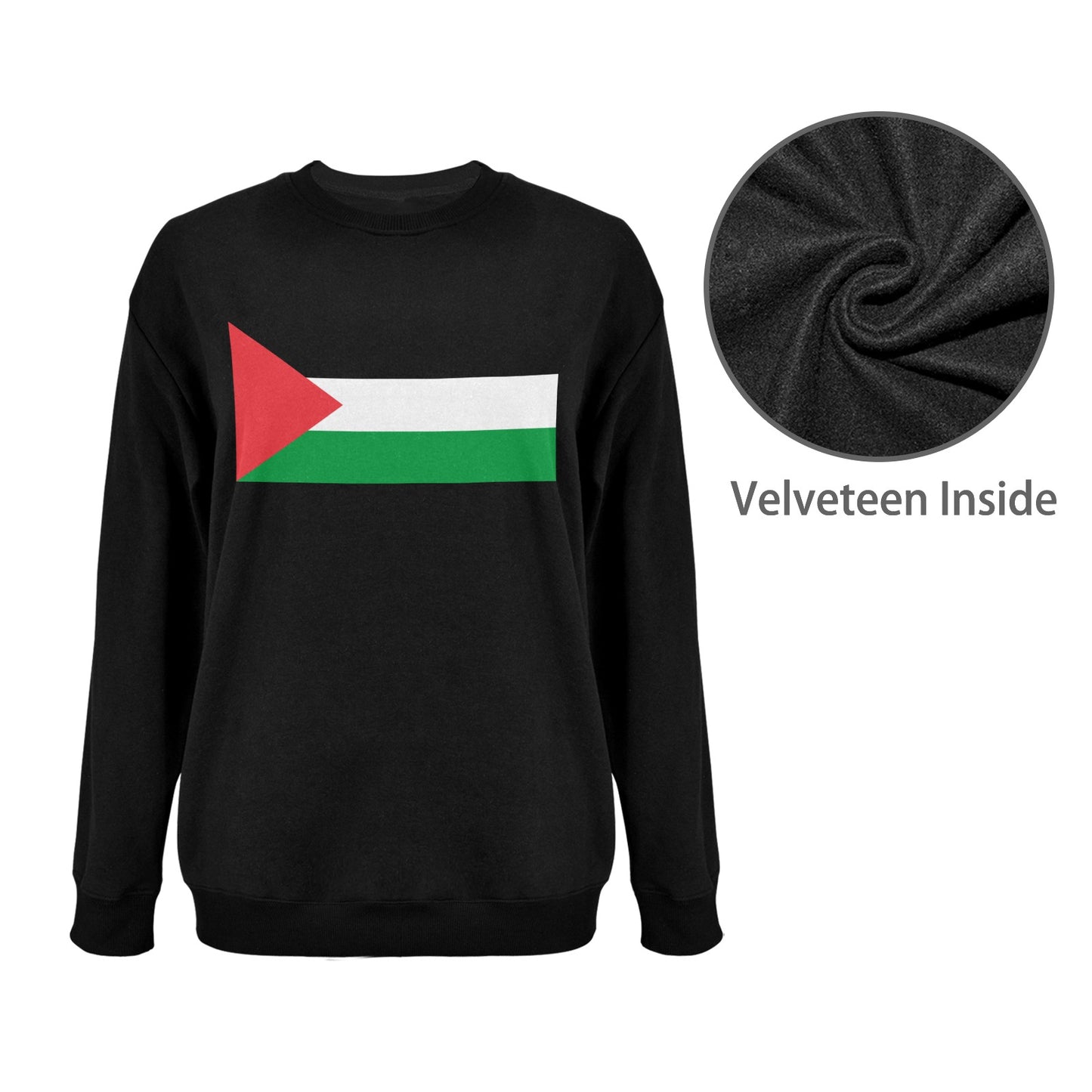 Palestine Flag Unisex Fleece Sweatshirt (Made in the USA)