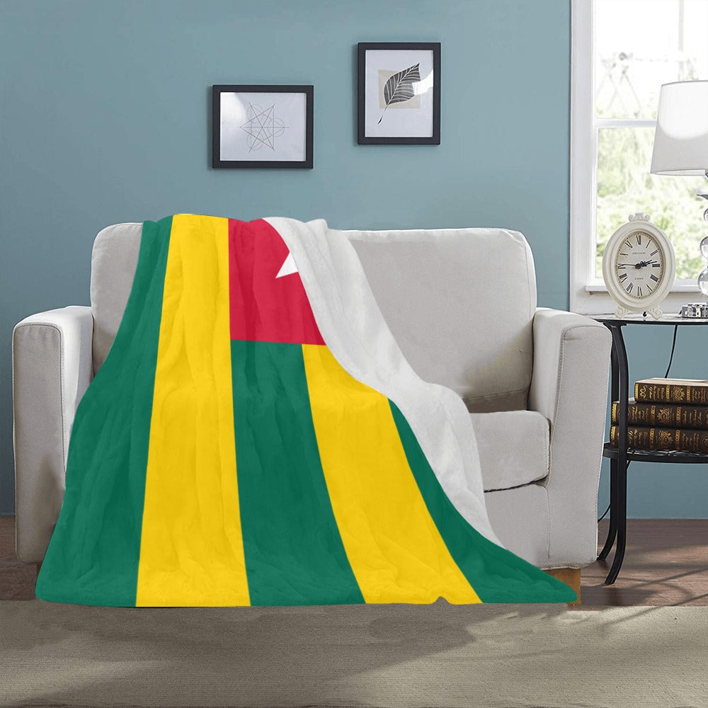 Cozy throw with Togo flag by Luv My Flag.