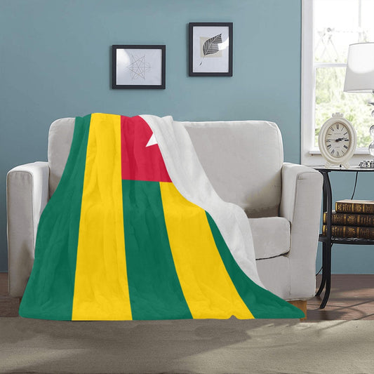 Cozy throw with Togo flag by Luv My Flag.