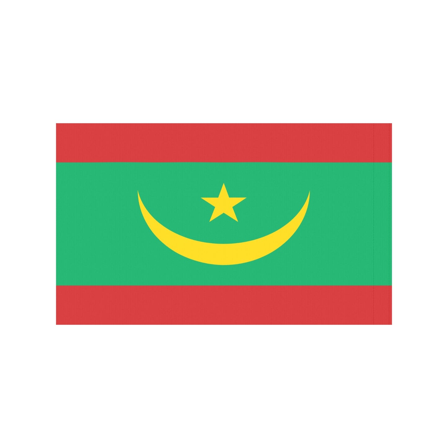 Luv My Flag: Mauritania flag with crescent and star.