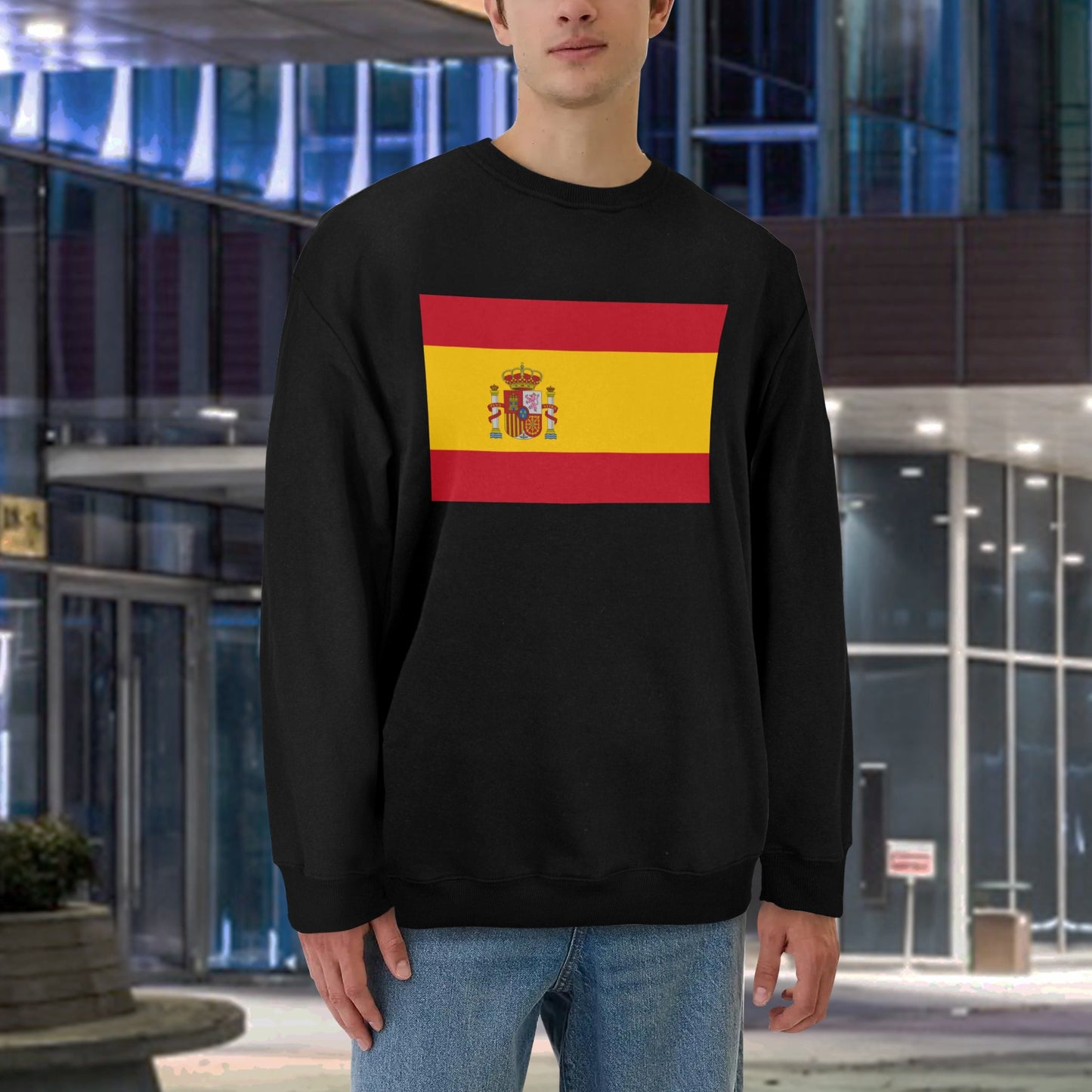 Spain Flag Unisex Fleece Sweatshirt (Made in the USA)