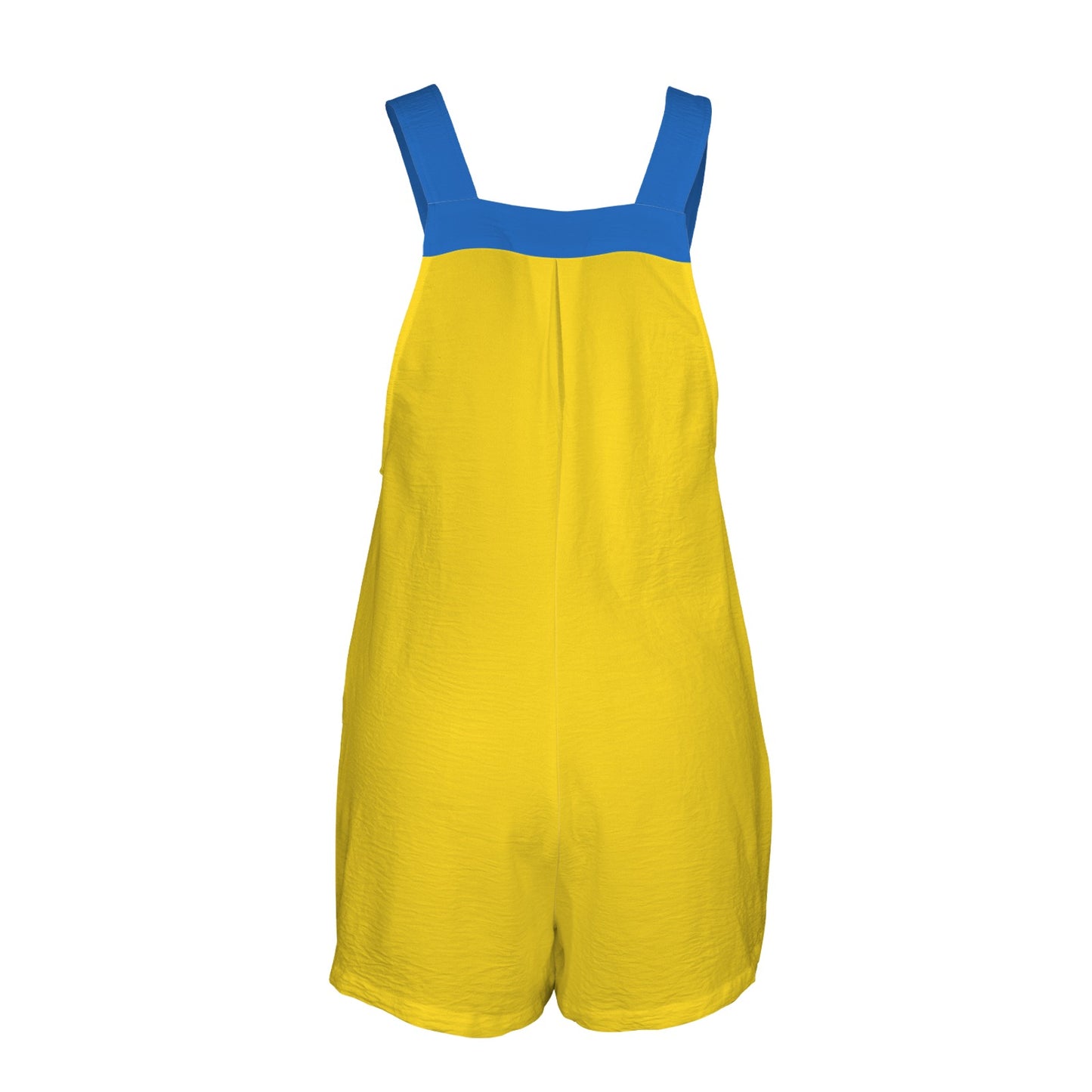 Ukraine Flag Inspired Pocket Bib Short Romper