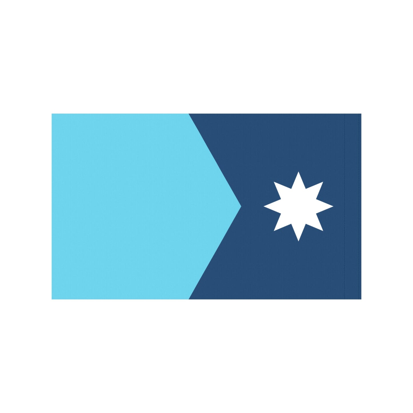 Luv My Flag design with blue arrow, white star.