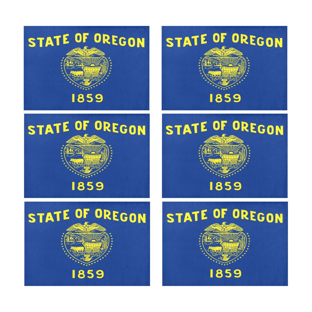 Oregon Flag Placemats 12" x 18" (Set of 6)