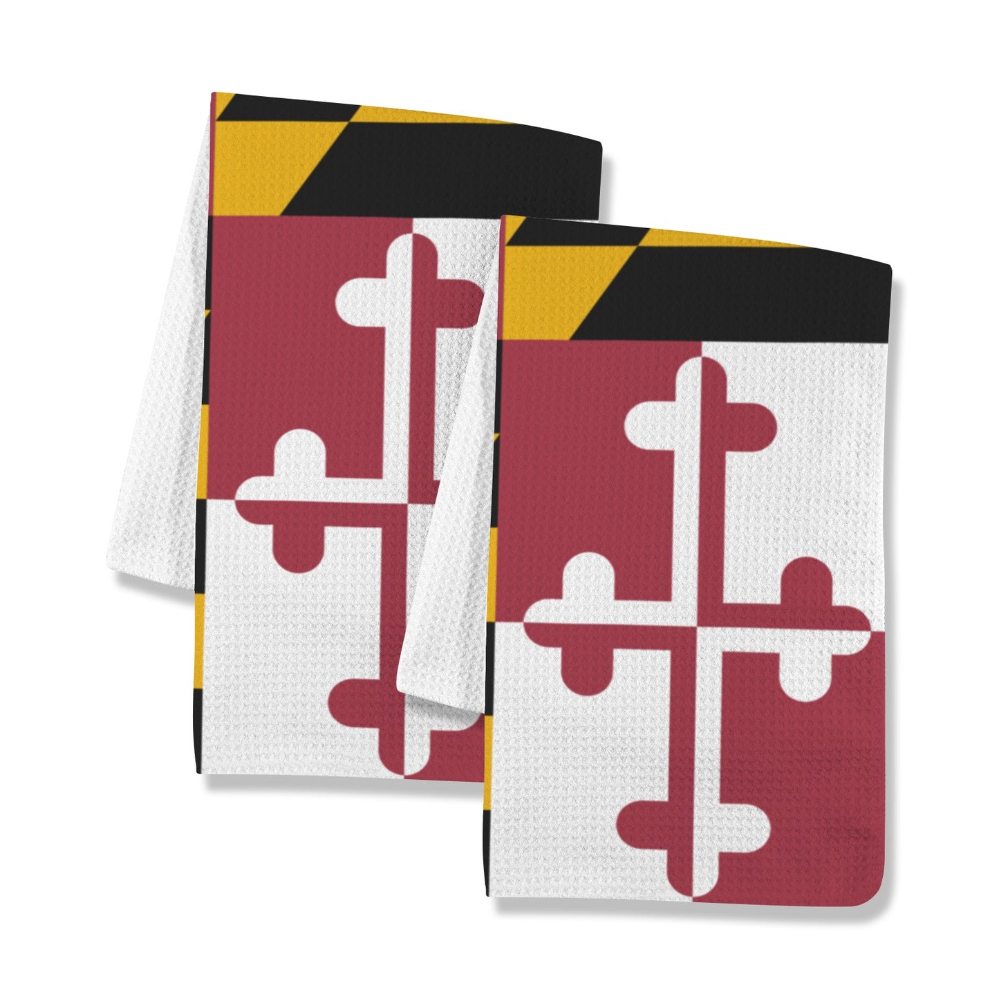 Maryland Flag Inspired Kitchen Towel 40X60cm (Pack of 2) (Made in the USA)