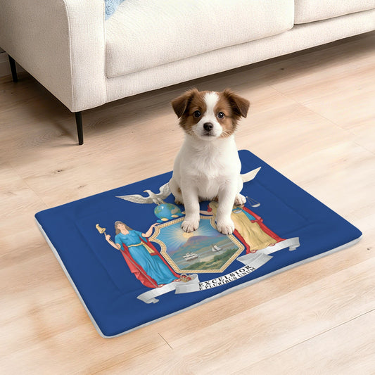 New York Flag Inspired Pet Mat 25x18inch (Made in the USA)