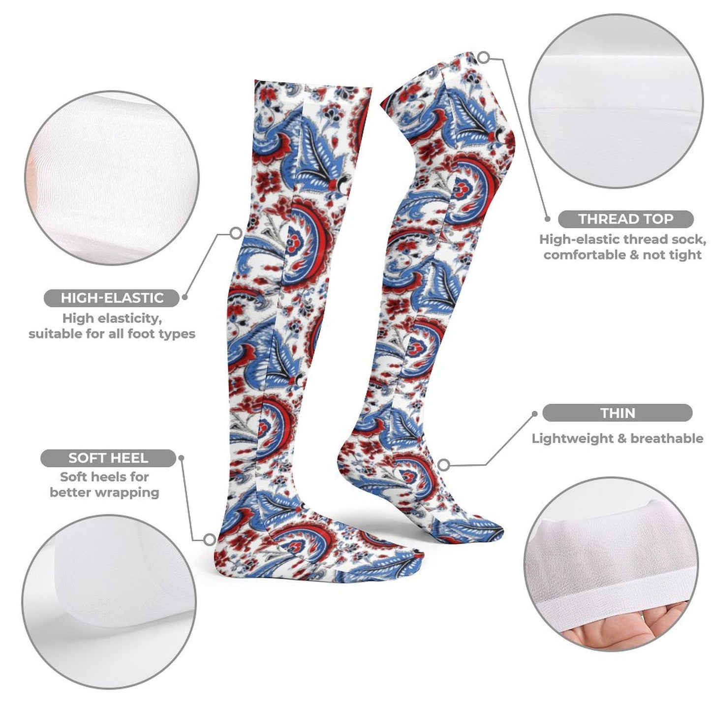 USA/American Flag Inspired Design Trendy Stockings(Long)
