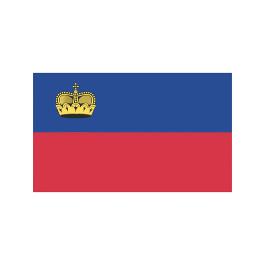 Flag of Liechtenstein featuring a crown, by Luv My Flag.