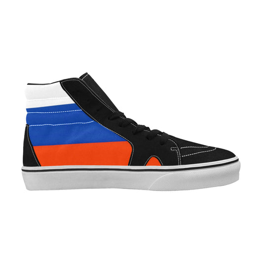Russia Flag Inspired Women's High Top Canvas Shoes