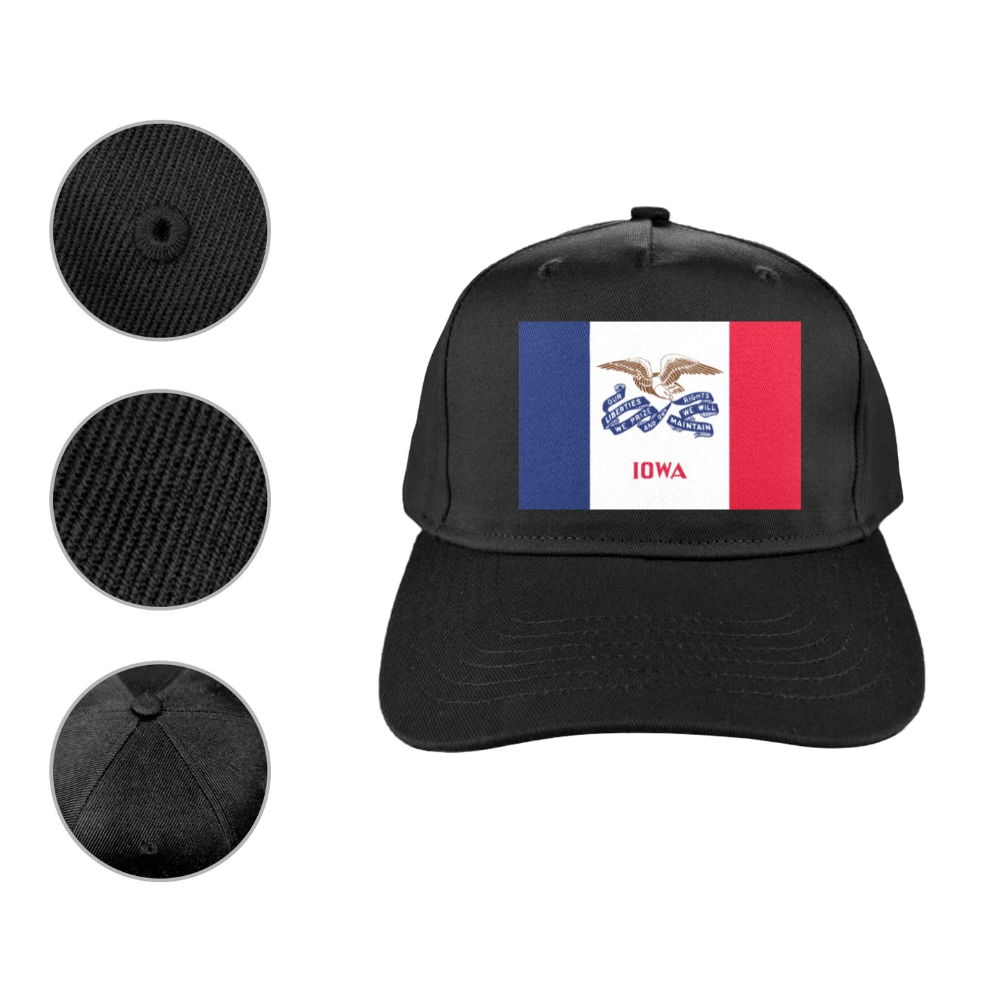 Iowa Flag Baseball Cap (Made in USA)