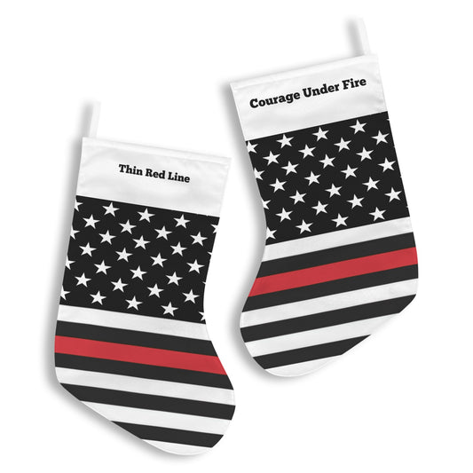 Thin Red Line Flag Christmas Stocking(Made in USA)