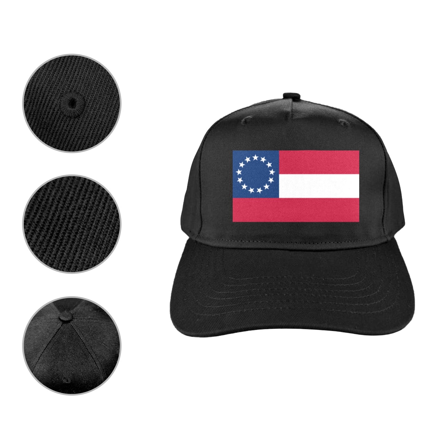 Confederate States Flag Baseball Cap (Made in USA)