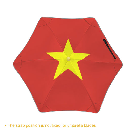 Vietnam Flag Inspired Kids Safe Round Corner Umbrella