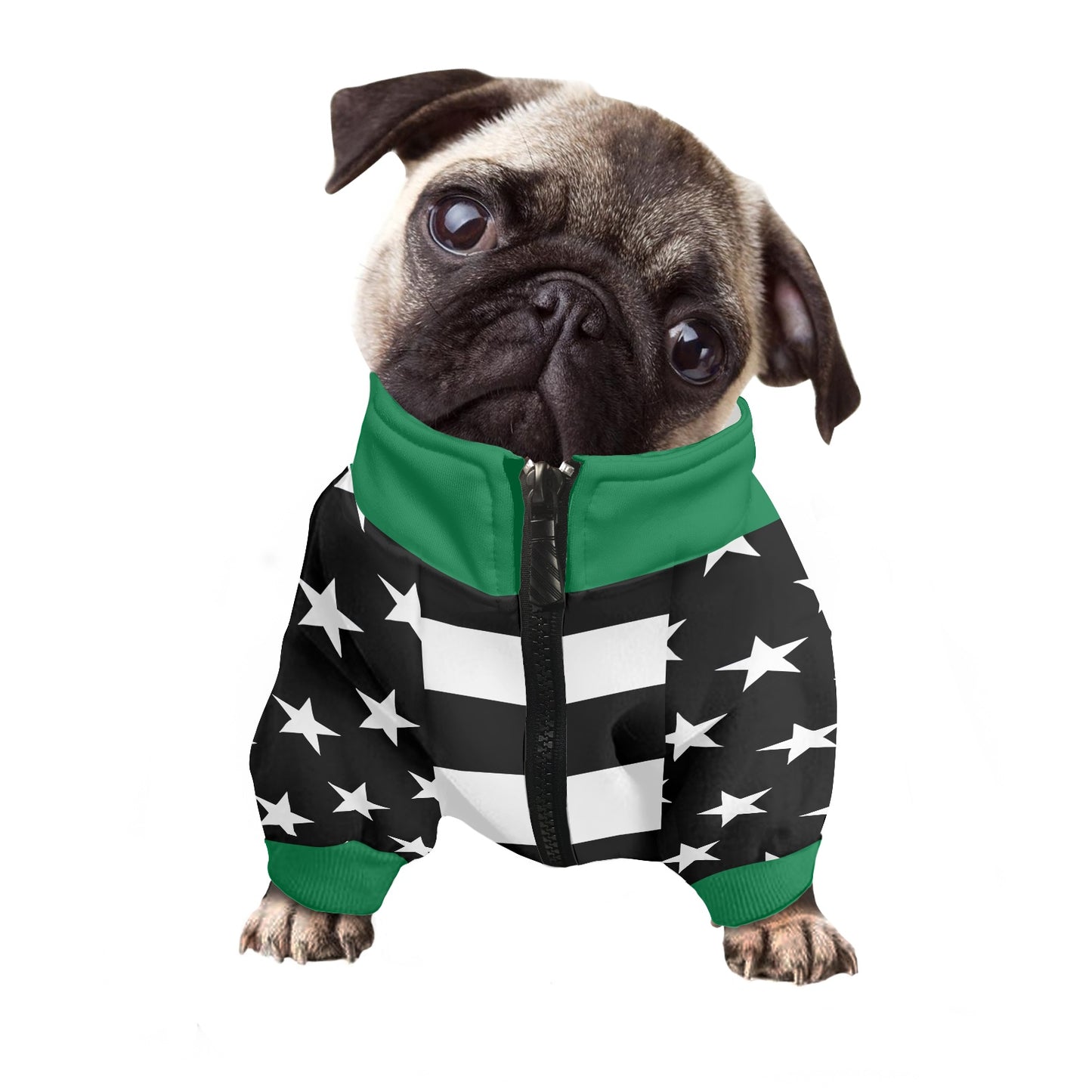 Thin Green Line Flag Pet Hooded Sweatshirt
