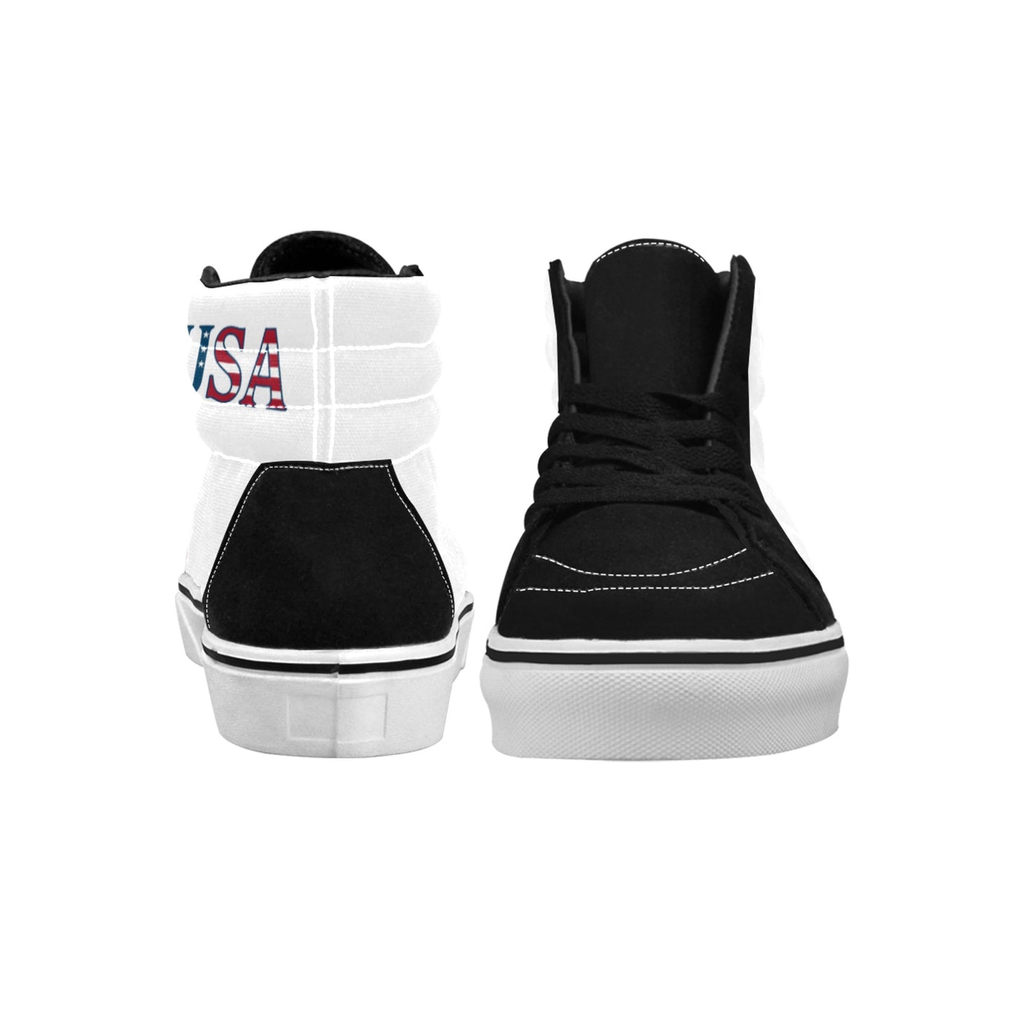 USA/American Flag Inspired Eagle "USA" Women's High Top Canvas Shoes